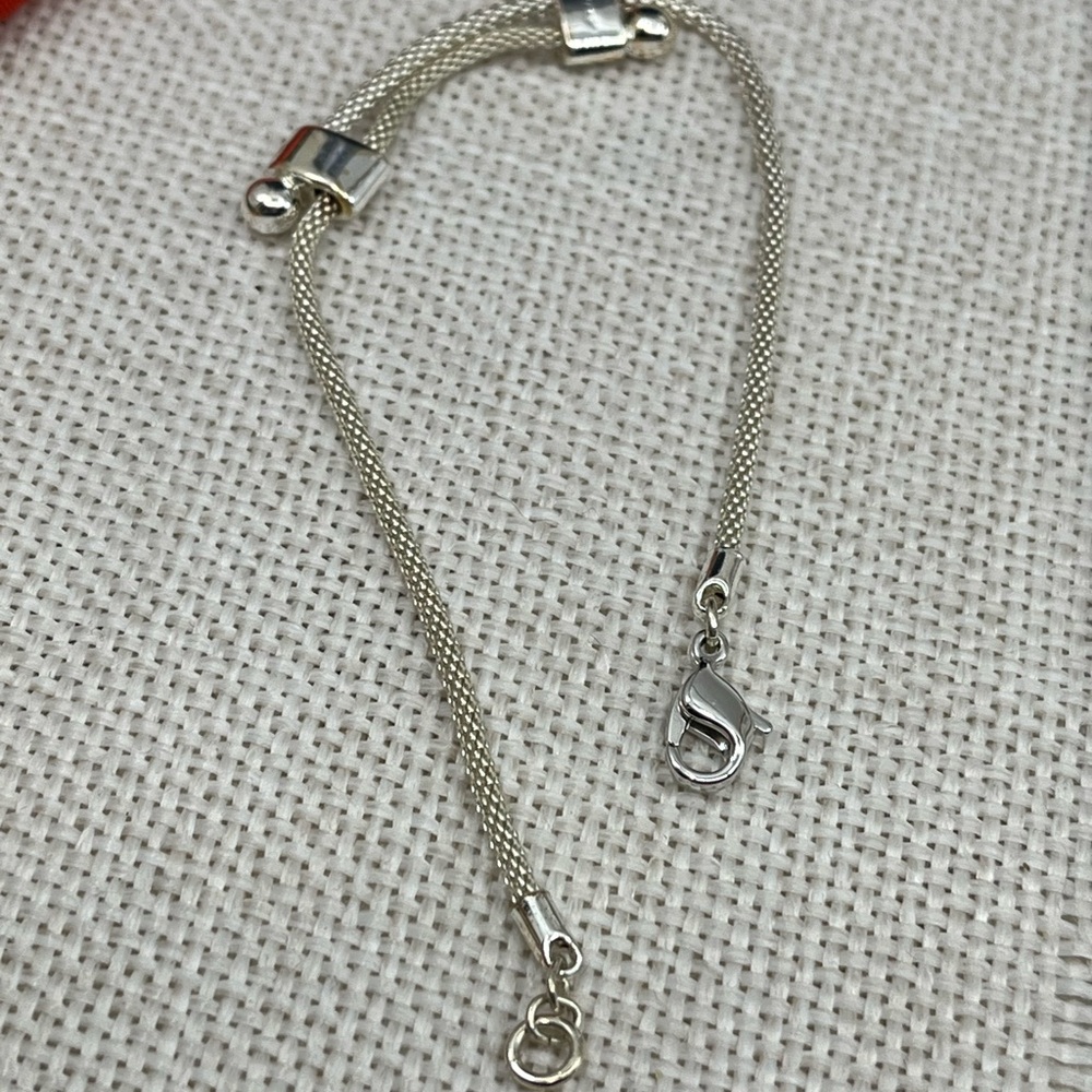 Vintage Monet Silver-Tone Mesh Bracelet - 7.25” - Picture 9 of 14